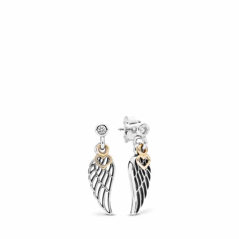 Pandora Australia Love & Guidance Drop Earrings - Two Tone | WYMQGZ417